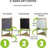 Tri-Sided Art Center, Soft White with Natural - Easels & Art Tables - 5