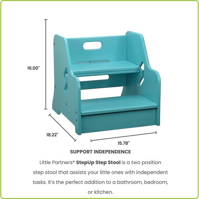 StepUp Step Stool, Turquoise - Kids Seating - 6