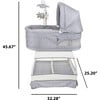 Sweetli Nurture Bassinet, Grey Melange - Bassinets - 6