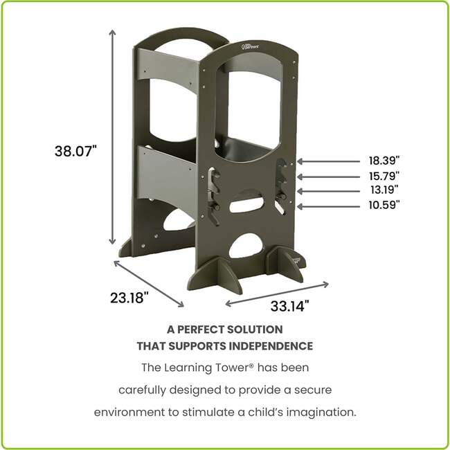 The Learning Tower, Olive Green - Play Tables - 6