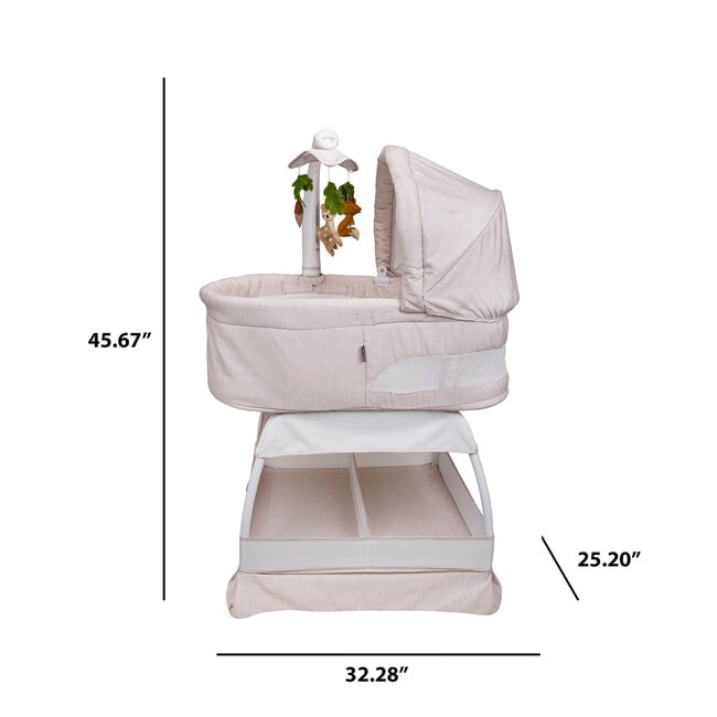 Sweetli Calm Bassinet, Wheat Melange - Bassinets - 7