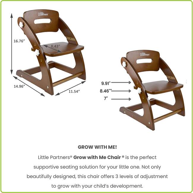 Grow with Me Chair (Set of 2), Espresso - Kids Seating - 4