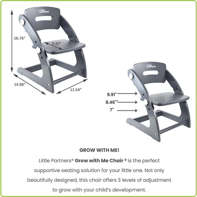 Grow with Me Chair (Set of 2), Earl Grey - Kids Seating - 5