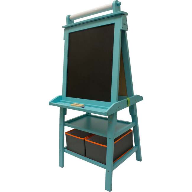 Deluxe Learn and Play Art Center, Turquoise - Easels & Art Tables - 4