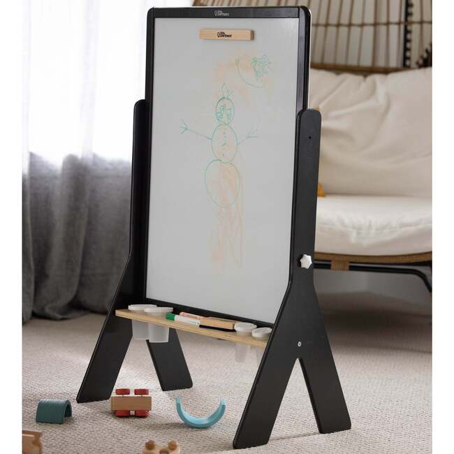 Contempo Art Easel, Charcoal with Natural - Play Tables - 4