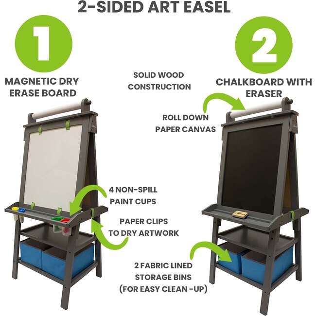 Deluxe Learn and Play Art Center, Earl Grey - Easels & Art Tables - 5