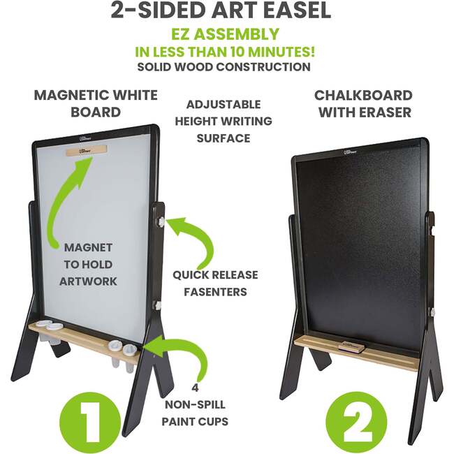 Contempo Art Easel, Charcoal with Natural - Play Tables - 6