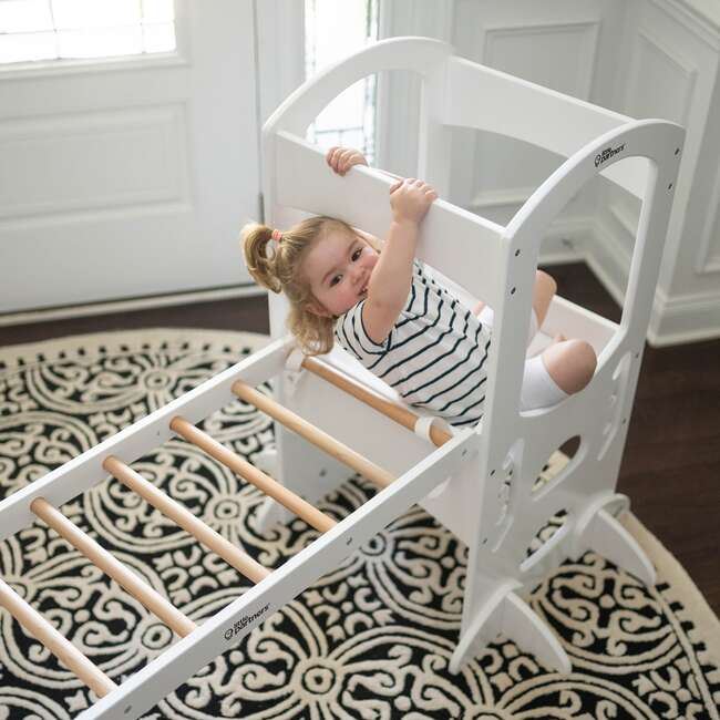 Climbing Ladder, Soft White w/ Natural - Climbers & Play Gyms - 3