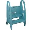 3-in-1 Growing Step Stool, Turquoise - Kids Seating - 1 - thumbnail