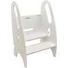 3-in-1 Growing Step Stool, Soft White - Kids Seating - 1 - thumbnail