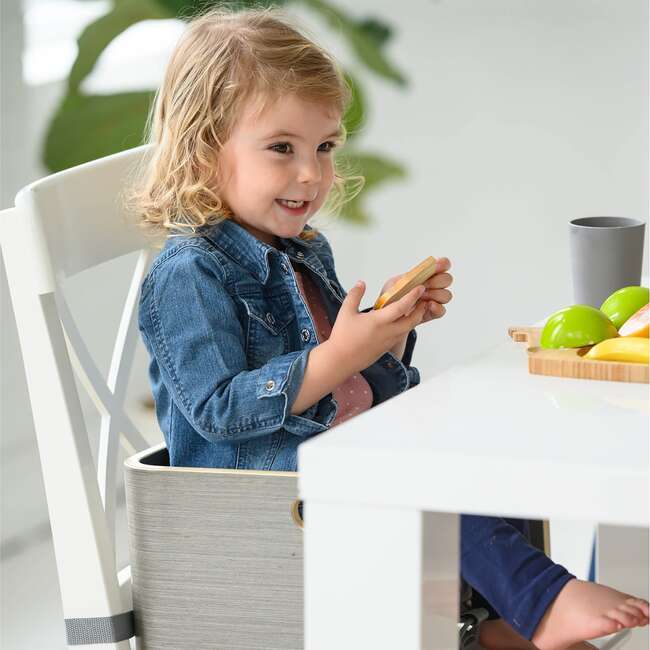 3-in-1 Learning Booster, Rainbows on Slate Grey - Booster Seats - 3