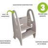 3-in-1 Growing Step Stool, Premium Ivory - Kids Seating - 6