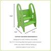 3-in-1 Growing Step Stool, Apple Green - Kids Seating - 5