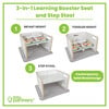 3-in-1 Learning Booster, Pebbles on White - Booster Seats - 6