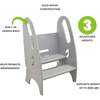 3-in-1 Growing Step Stool, Silver Drop - Kids Seating - 5