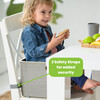 3-in-1 Learning Booster, Rainbows on Slate Grey - Booster Seats - 7
