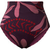 Women's Vanessa Polynesian Leaf Print Bottoms, Purple - Two Pieces - 1 - thumbnail