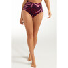 Women's Vanessa Polynesian Leaf Print Bottoms, Purple - Two Pieces - 2