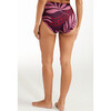 Women's Vanessa Polynesian Leaf Print Bottoms, Purple - Two Pieces - 3