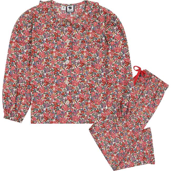 Rosie Ruffle Sleeve Loungewear Set, Multifloral - Mixed Apparel Set - 1