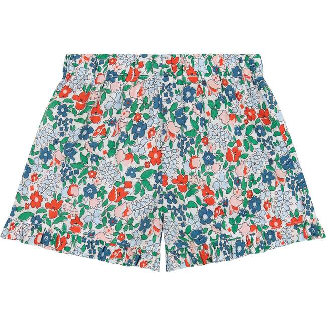 Lee Lee Ruffle Shorts, Green Floral