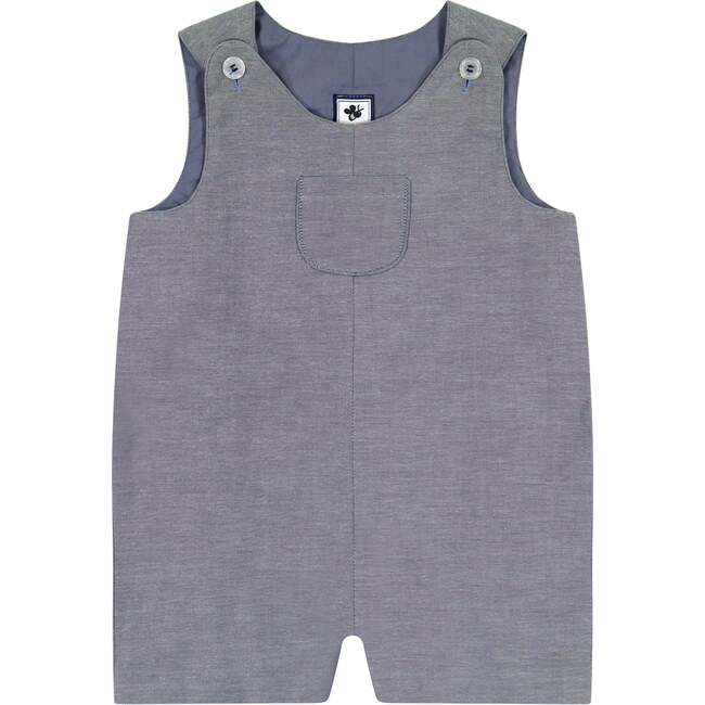 Jack Classic Shortall With Shoulder Button, Blue Oxford - Overalls - 1