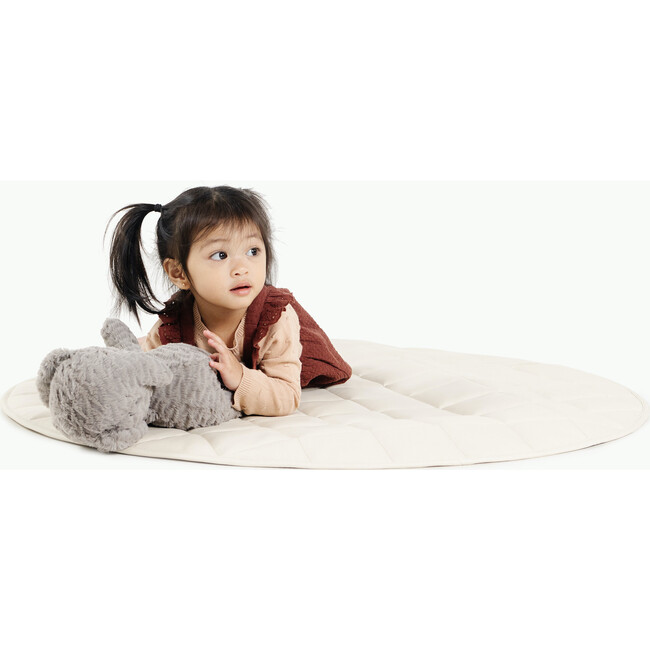 Quilted Circle Mat, Ivory