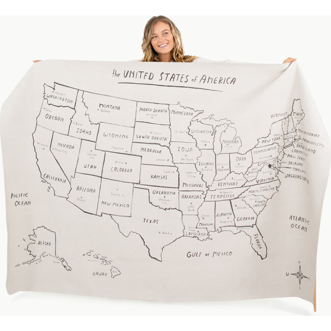 Large Tapestry, USA Map - Wall Décor - 1