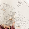 Large Circle Tapestry, World Map - Wall Décor - 3