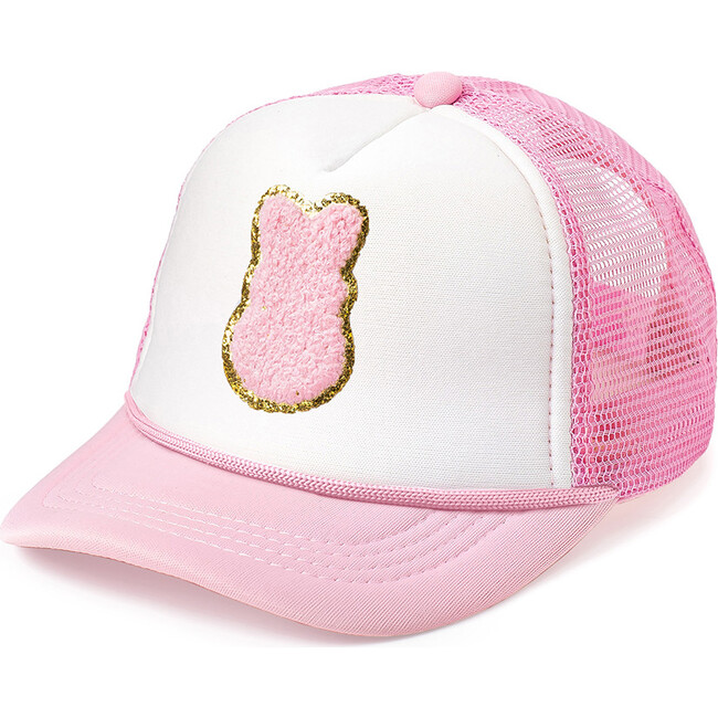 Girl Bunny Patch Hat, Pink