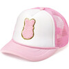 Girl Bunny Patch Hat, Pink - Hats - 1 - thumbnail