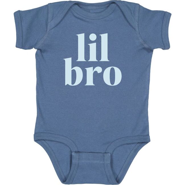 Lil Bro Short Sleeve Bodysuit, Indigo