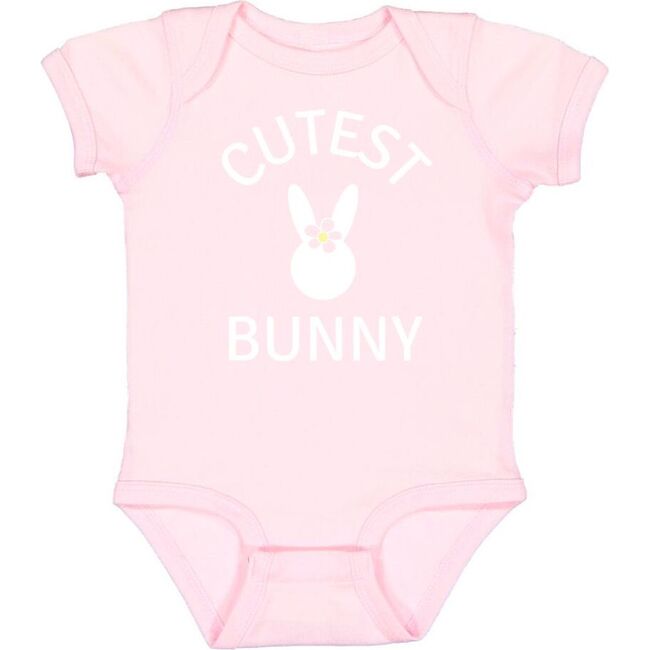 Cutest Bunny S/S Bodysuit, Ballet Pink - Shirts - 1