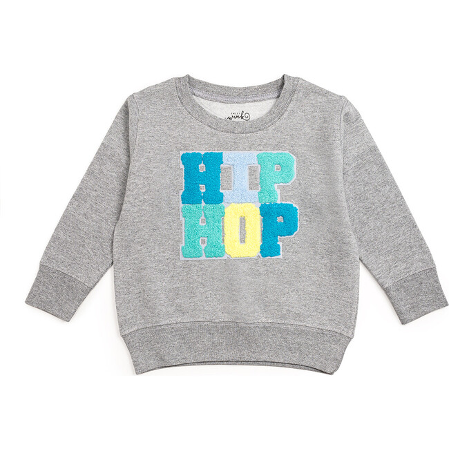 Hip Hop Patch L/S Sweatshirt, Gray