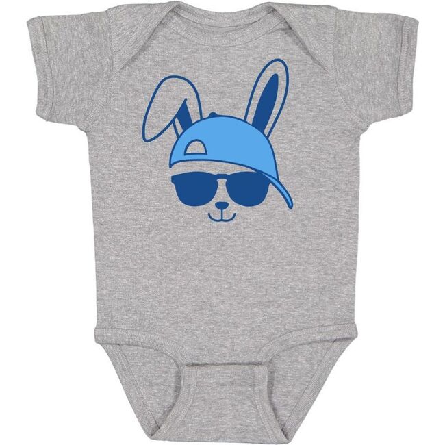 Bunny Dude S/S Bodysuit, Gray