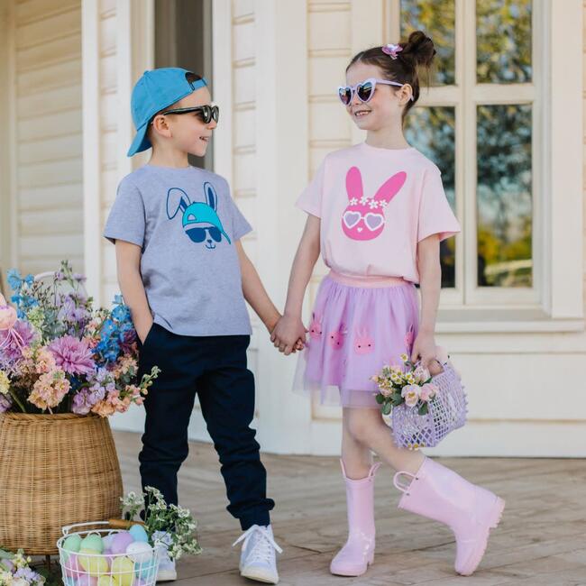 Bunny Dude S/S Shirt, Gray - Shirts - 5