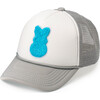 Boy Bunny Patch Hat, Blue - Hats - 1 - thumbnail