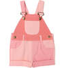 Tonal Colourblock Overall Shorts, Pink - Shorts - 1 - thumbnail