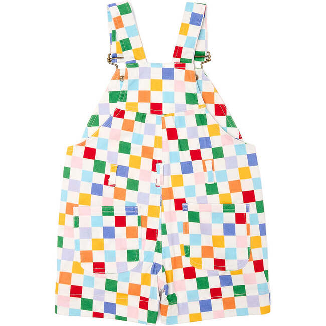 Checkerboard Overall Shorts, Harlequin Multi - Shorts - 2