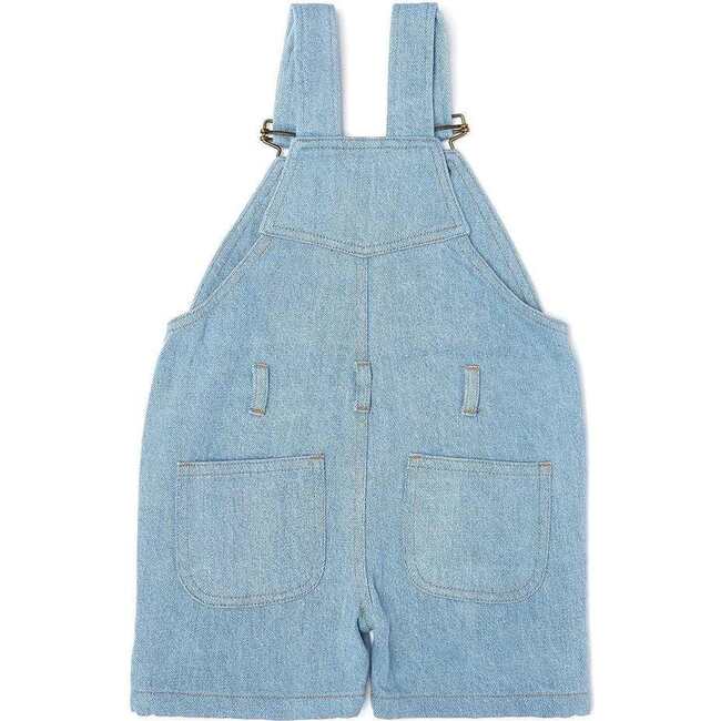 Classic Denim Overall Shorts, Faded Denim - Overalls - 3