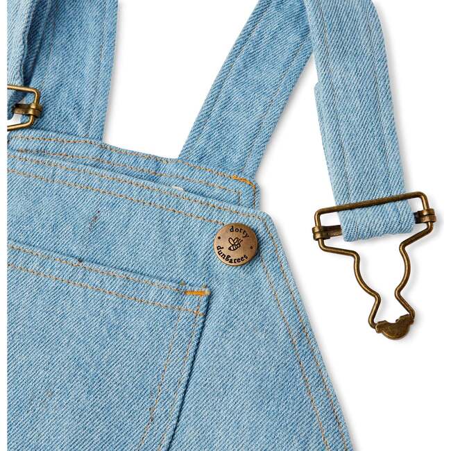 Classic Denim Overall Shorts, Faded Denim - Overalls - 5
