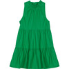 Women's Sara Sleeveless Pleated Collar Mini Dress, Green - Dresses - 1 - thumbnail