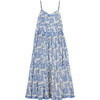 Women's Rio Floral Print Dress, Blue - Dresses - 1 - thumbnail