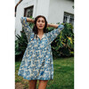 Women's Tanya Floral Print Dress, Blue - Dresses - 2