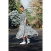 Women's Sienna Maxi Leaves Print Dress, Black - Dresses - 3