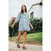 Women's Tanya Floral Print Dress, Blue - Dresses - 3