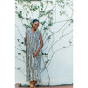 Women's Sienna Maxi Short Sleeve Leaves Print Dress, Black - Dresses - 2