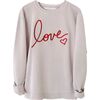 Women's Ultra Love Embroidered Sweatshirt, Beige - Sweatshirts - 1 - thumbnail