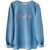 Women's Ultra Mama Embroidered Sweatshirt, Blue - Sweatshirts - 1 - thumbnail
