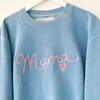 Women's Ultra Mama Embroidered Sweatshirt, Blue - Sweatshirts - 2